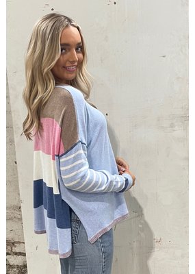 Fun Stripe Boxy Sweater Combo