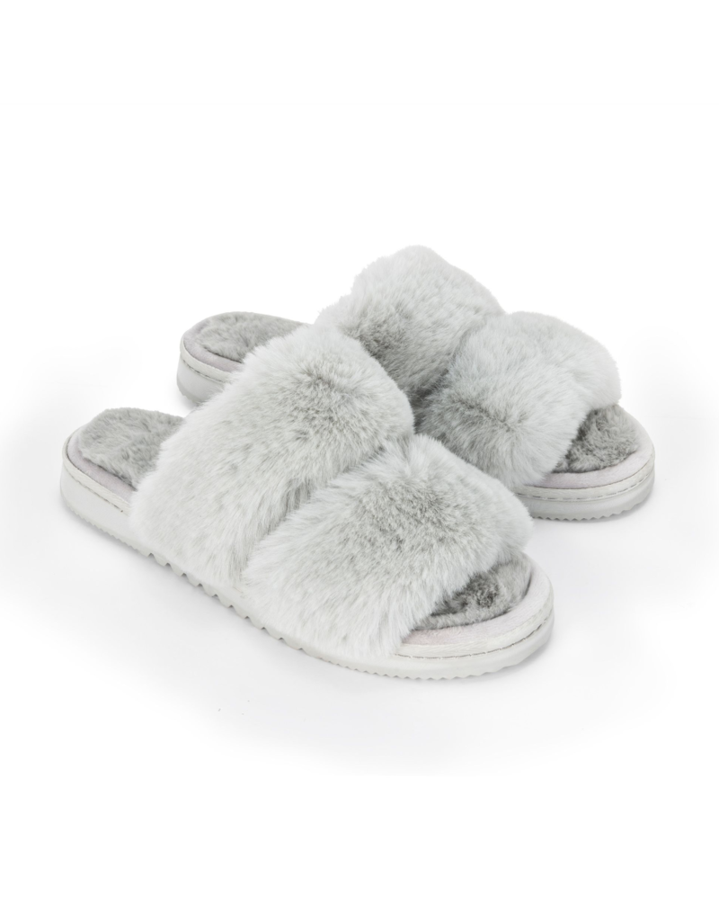 Lemon All Day Faux Fur Slide