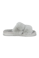Lemon All Day Faux Fur Slide