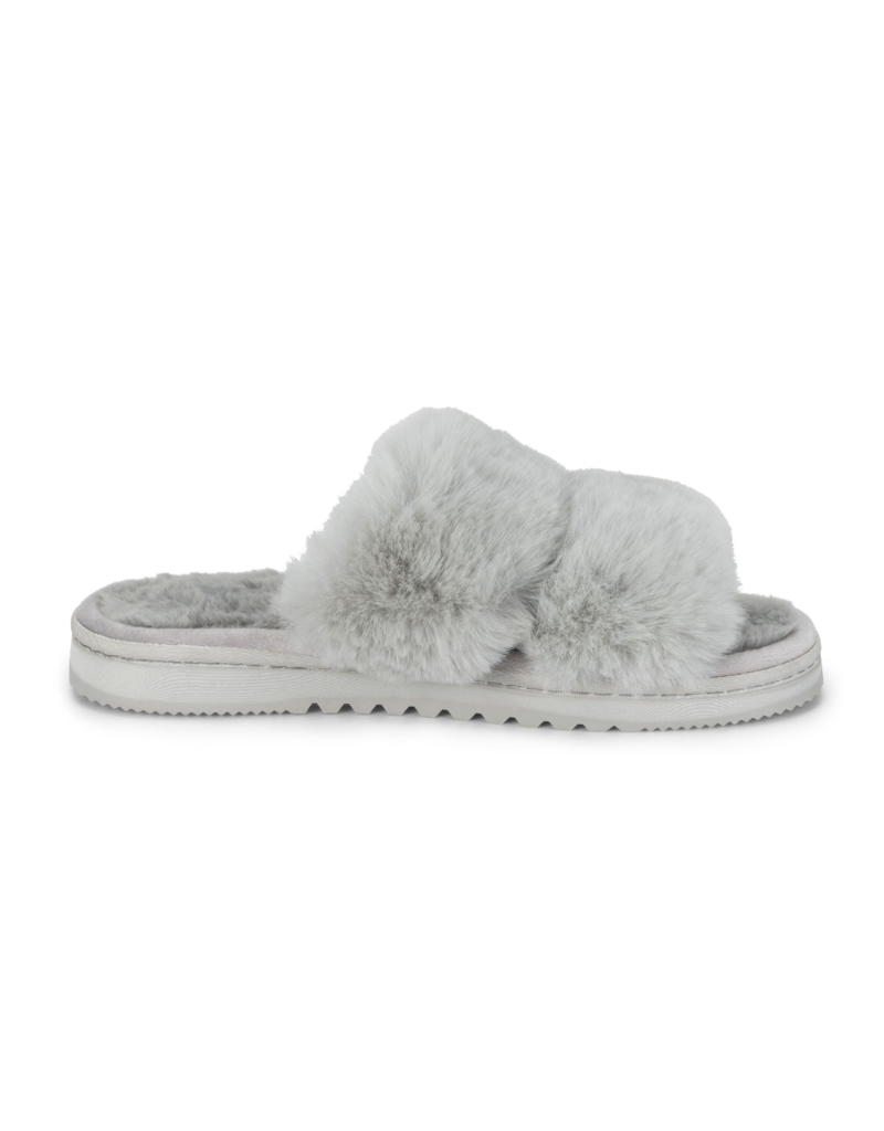 Lemon All Day Faux Fur Slide
