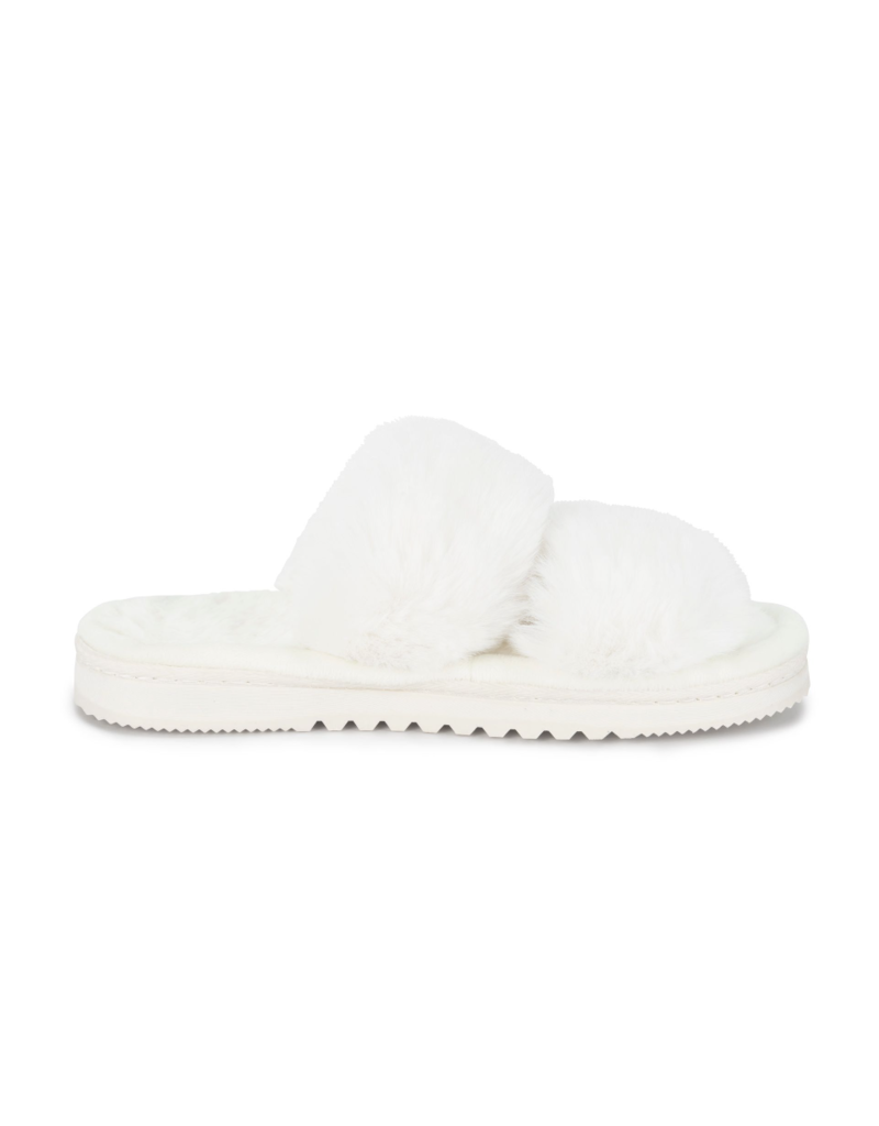 Lemon All Day Faux Fur Slide