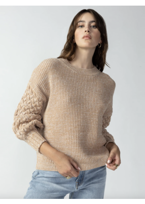 Sanctuary Cable Sleeve Sweater