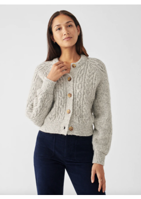 Faherty Frost Cropped Cardigan