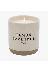 Lemon Lavender Soy Candle - Cream Stoneware Jar - 12 oz