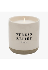 Sweet Water Decor Stress Relief Soy Candle - Cream Stoneware Jar - 12 oz