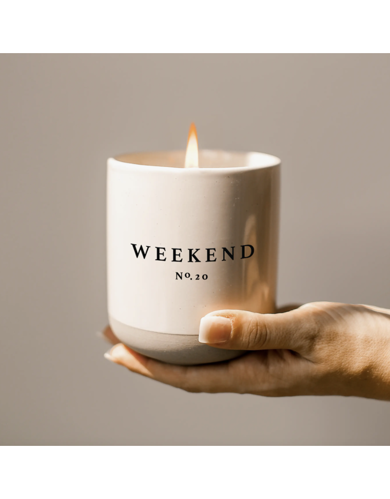 Weekend Soy Candle - Cream Stoneware Jar - 12 oz