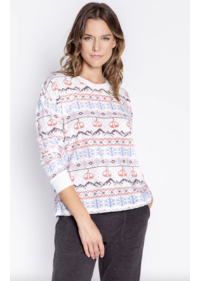 PJ Salvage Stay Lifted Long Sleeve Top Ivory