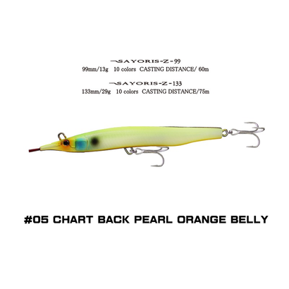 Little Jack lures Little jack Sayoris-Z`, Chart pearl orange belly 133 1#05
