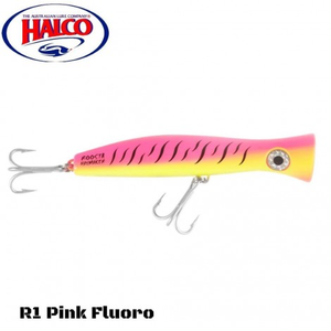 Halco lures Halco Haymaker Roosta Popper 195 R1 pink yellow