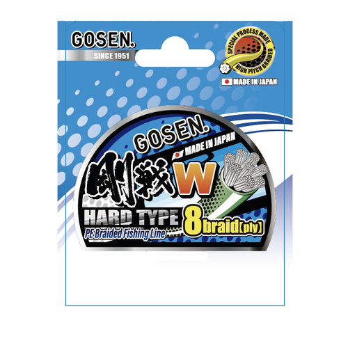 Gosen fishing line GOSEN W light green Hard Type 8 braid 150m  2 PE:0.242 15.9kg