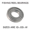 Fishing reel bearings