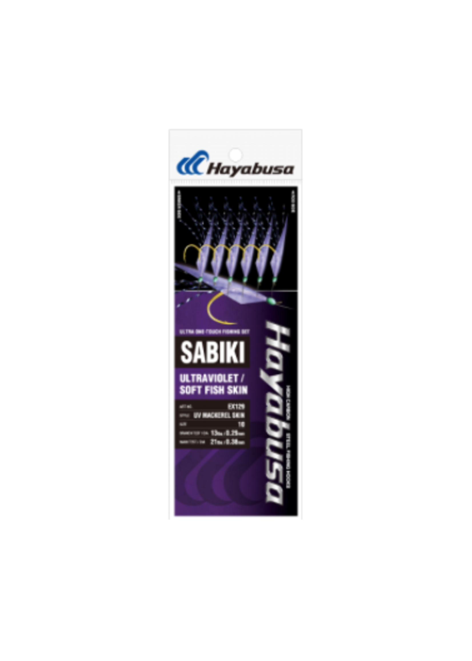 Hayabusa fishing Hayabusa EX129 UV soft fish skin sabiki  size 10