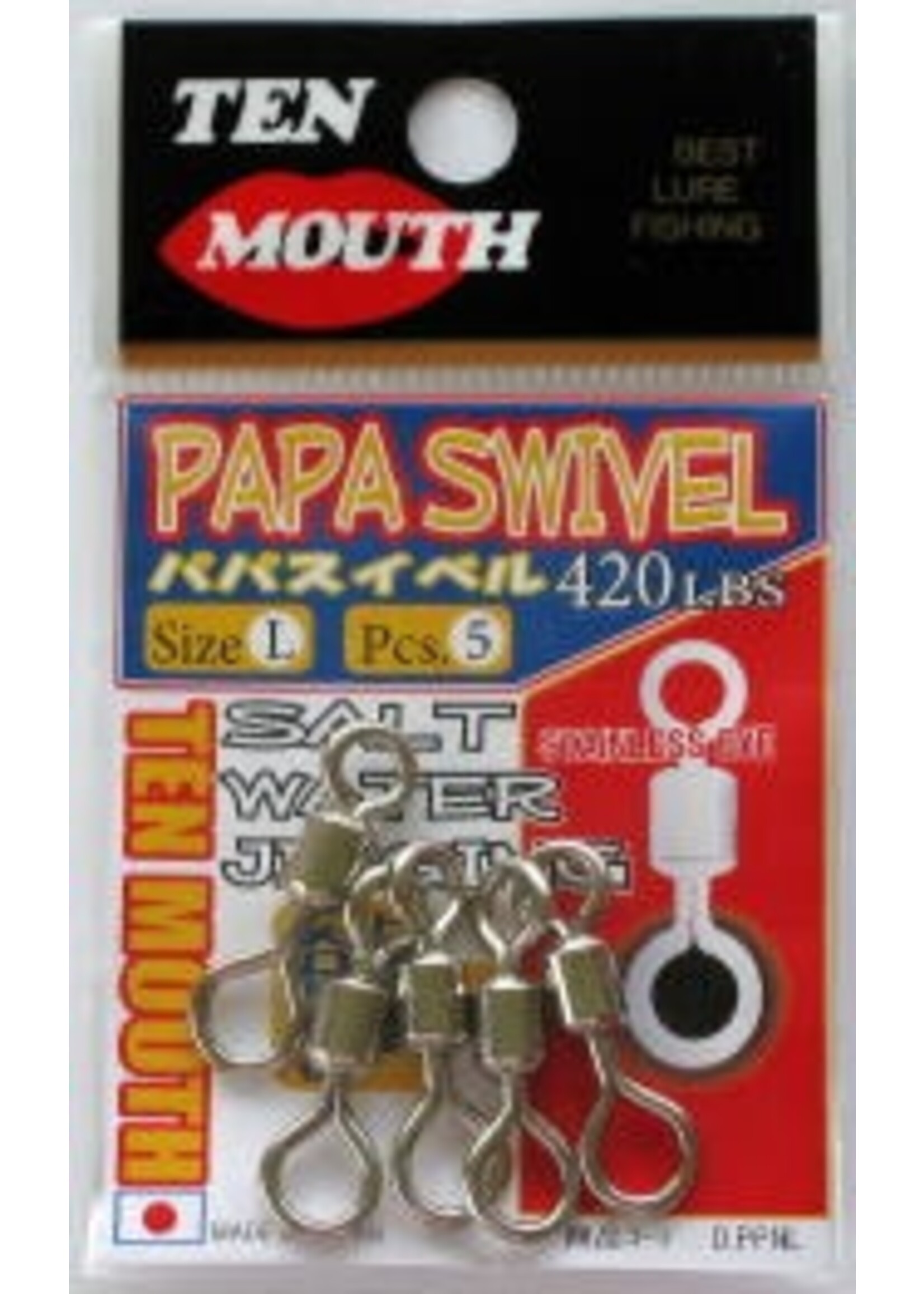NT Swivel Ten Mouth Ten Mouth Papa Swivel SS 180lb