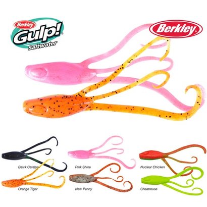 Berkley fishing Berkley Gulp 6 inch squid vicious pink shine softbait