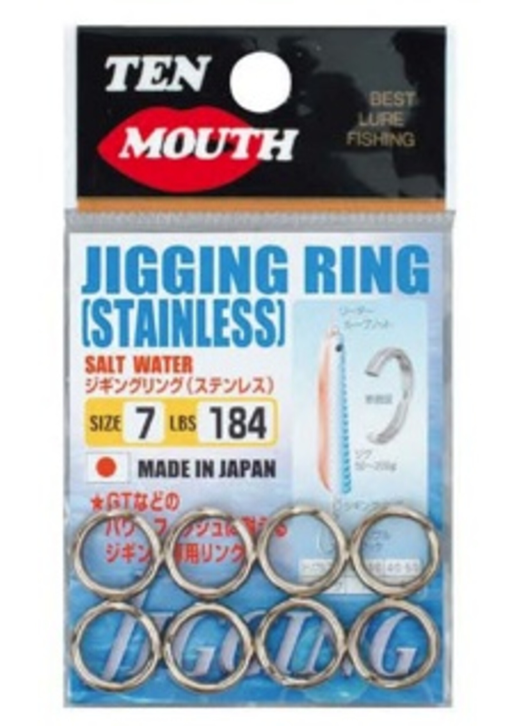 NT Swivel Ten Mouth Ten Mouth jigging split rings TM8 255lb size 8
