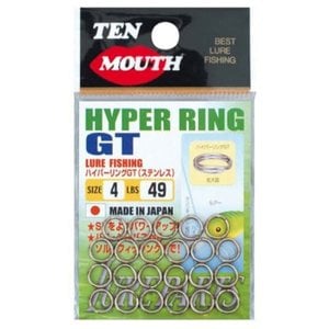 NT Swivel Ten Mouth Ten Mouth Hyper GT split rings TM6 49lb size 4
