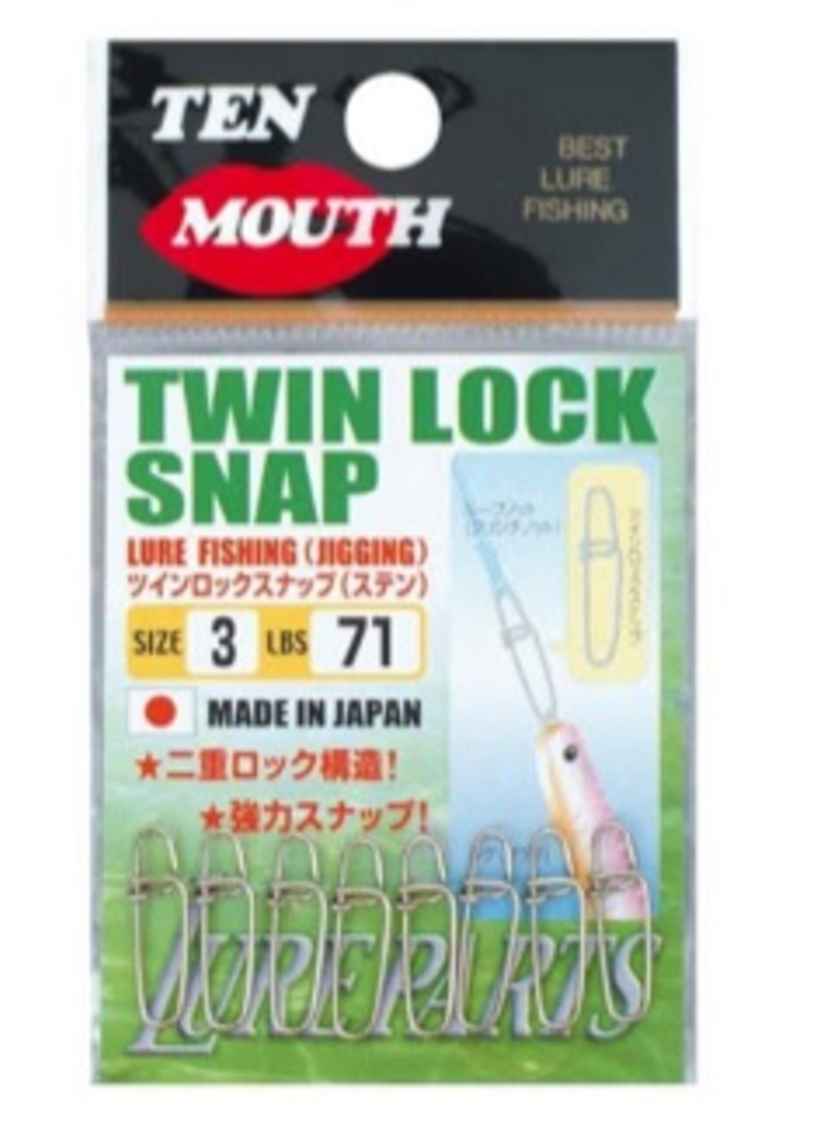 NT Swivel Ten Mouth Ten Mouth Twin lock snap TM18 215lb size 5