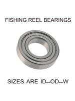 6x19x6mm precision shielded ceramic  fishing reel bearings