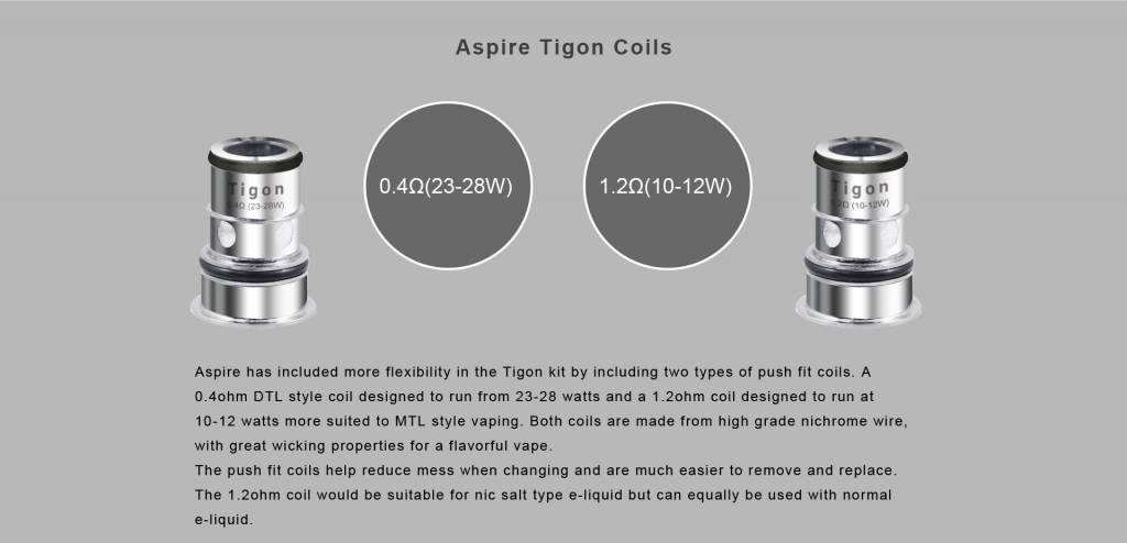Aspire Tigon Replacement Coils 5 pack