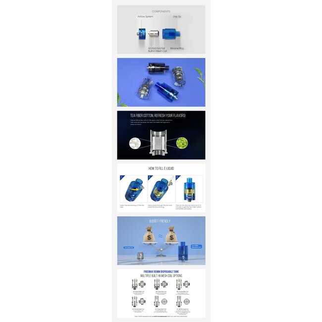 Freemax GEMM Disposable Tanks 2 Pack