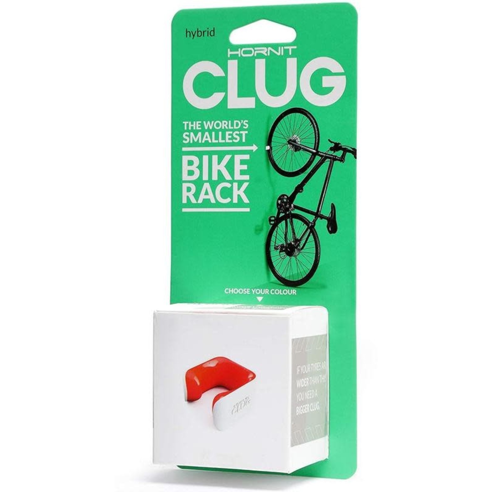 Clug Hybrid Wall Mount Bicycle Storage Rack White Orange fits tires 33mm 43mm ATELIER WELLINGTON