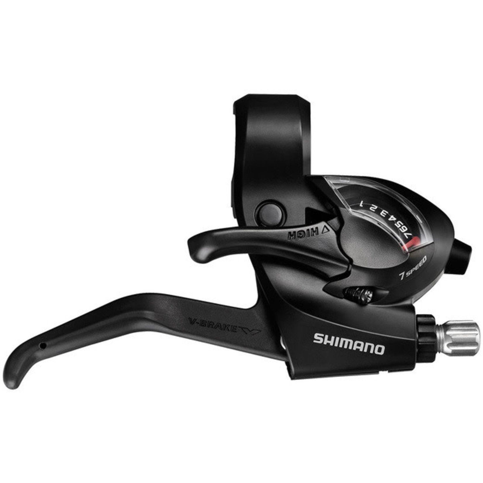 Shimano SHIFT/BRAKE LEVER SET, ST-EF41, 3X7-SPEED, EZ-FIRE PLUS, 2F-STEEL/RESIN, FOR V-BRAKE , BLACK