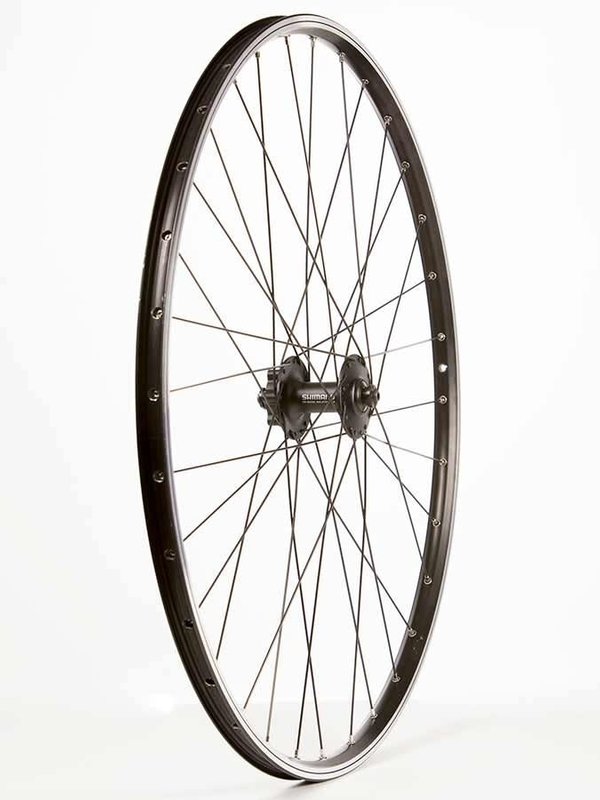 Mavic A119 Noir/ Shimano Deore HB-M525, Roue, Avant, 700C / 622, Trous: 32, QR, 100mm, Jante et disque IS 6-boulons