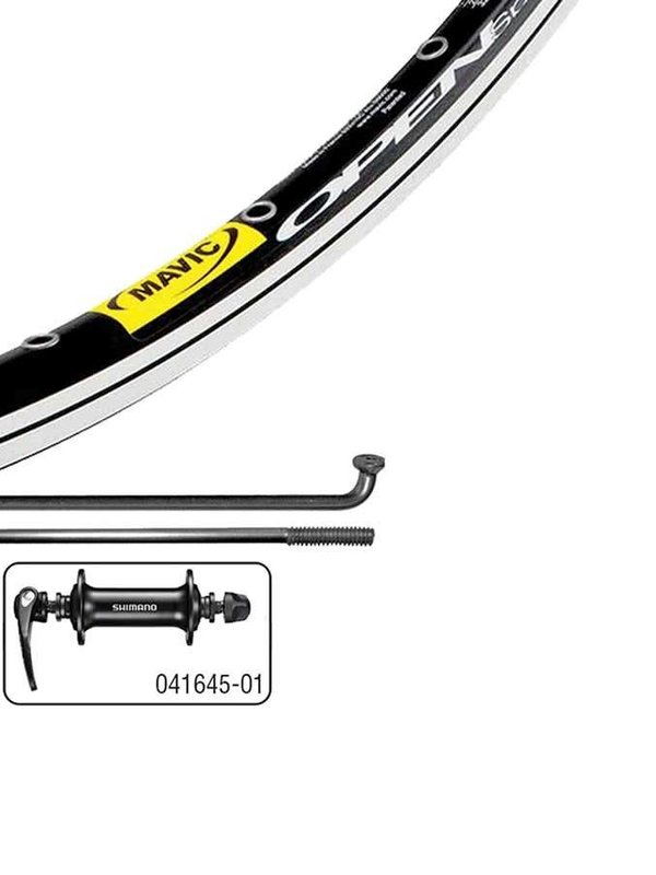 Mavic Open Elite Noir/ Shimano RS400 Noir, Roue, Avant, 700C / 622, Trous: 32, QR, 100mm, Rim