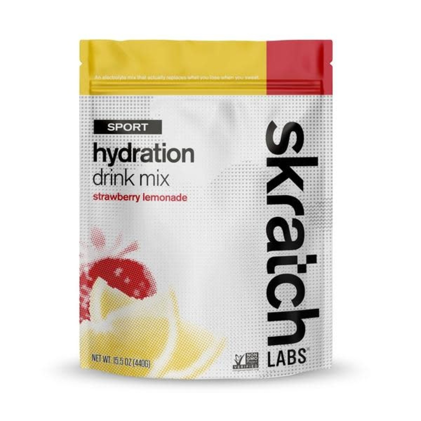 Skratch Labs Mélange de boisson d’hydratation pour sports: Limonade de fraise (Sac 440g)