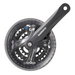 Shimano FRONT CHAINWHEEL, FC-M361-L, FOR REAR 7/8-SPEED, 175MM, 48X38X28TFOR HG-CHAIN, W/CHAIN GUARD, CHAIN CASE COMPATIBLE, BLACK