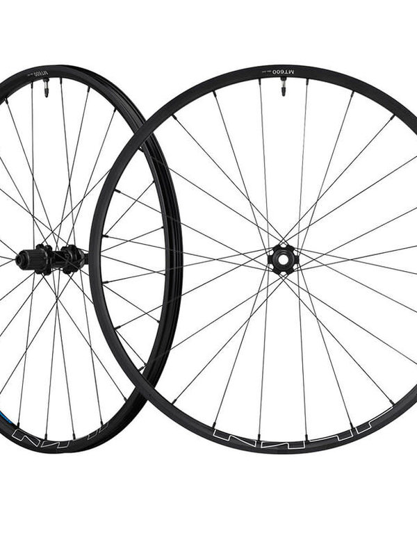 Shimano WHEEL, WH-MT600-B-29, F&R 24H, FOR 11S, F:15/R:12MM E-THRU, TUBELESS, OLD:110/148MM, BLACK, W/STANDARD STICKER, FOR CL DISC