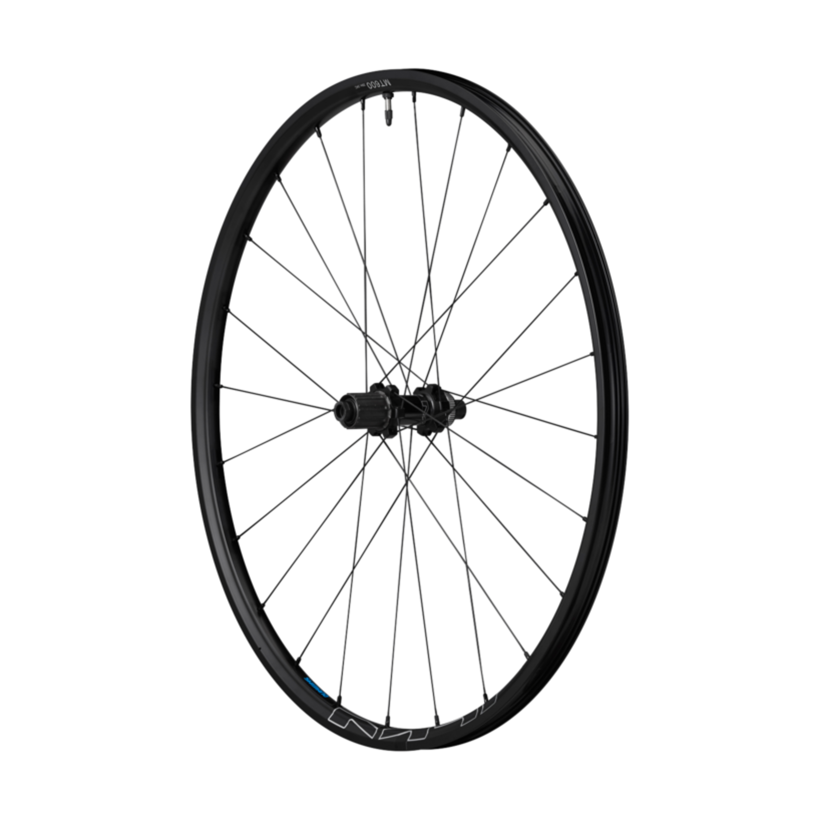 Shimano WHEEL, WH-MT600-B-29, REAR, RIM:29, 24H, FOR 11-S, R:12MM E-THRU CLINCHER(TUBELESS COMPATIBLE) OLD:148MM, BLACK, W/RIM TAPE, CL DISC