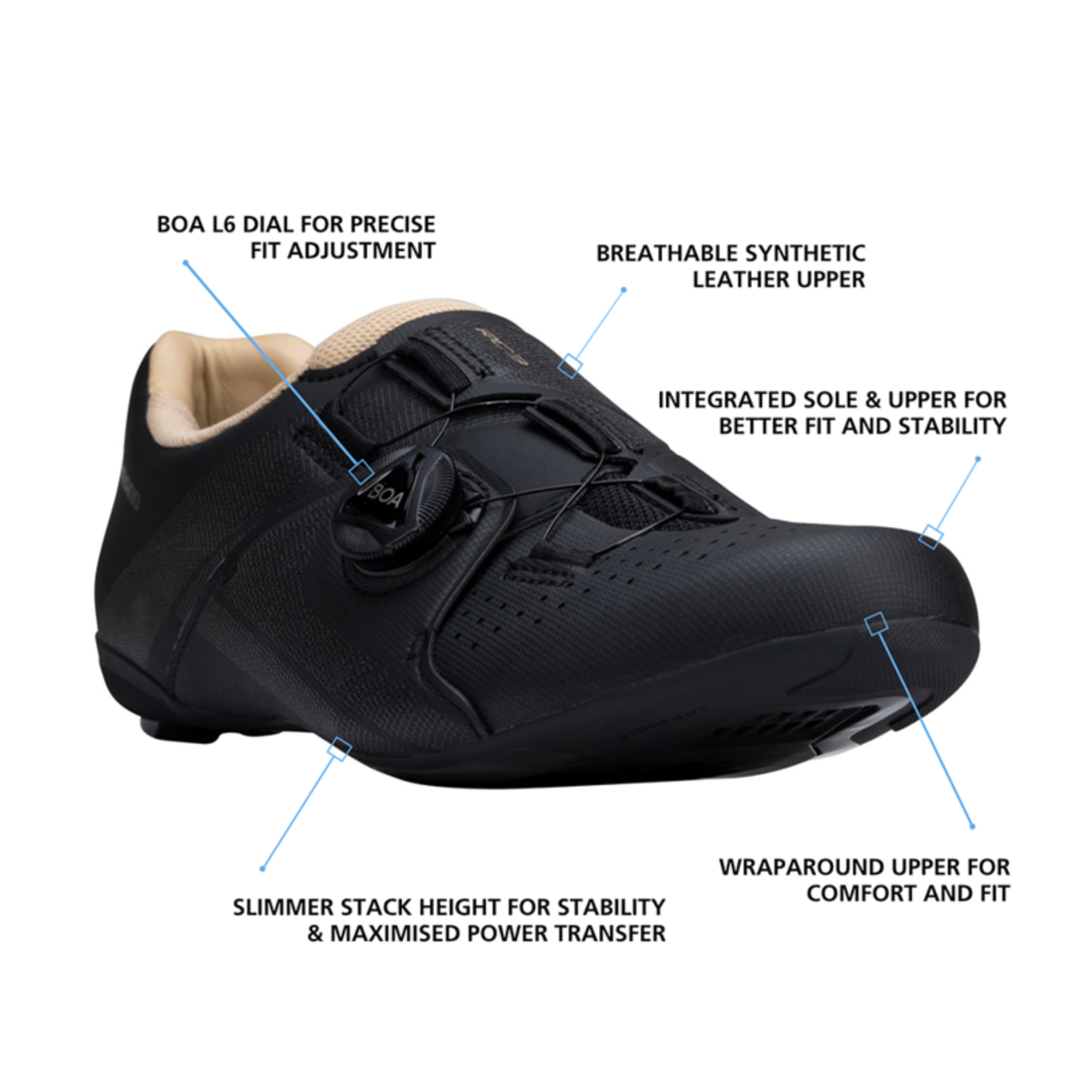 Shimano SH-RC300W WOMEN BICYCLE SHOES | BLACK