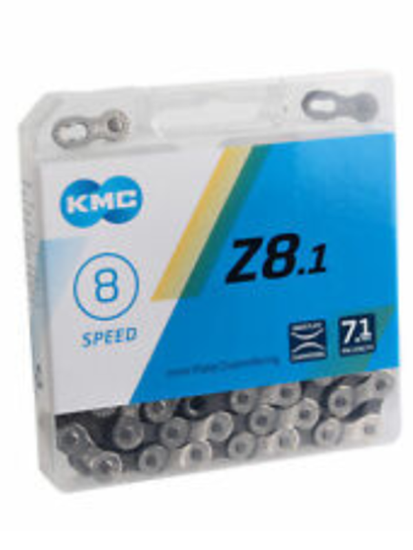 KMC KMC, Z8.1 GY/GY, Chaine, Vitesses: 6/7/8, 7.1mm, Mailles: 116, Gris