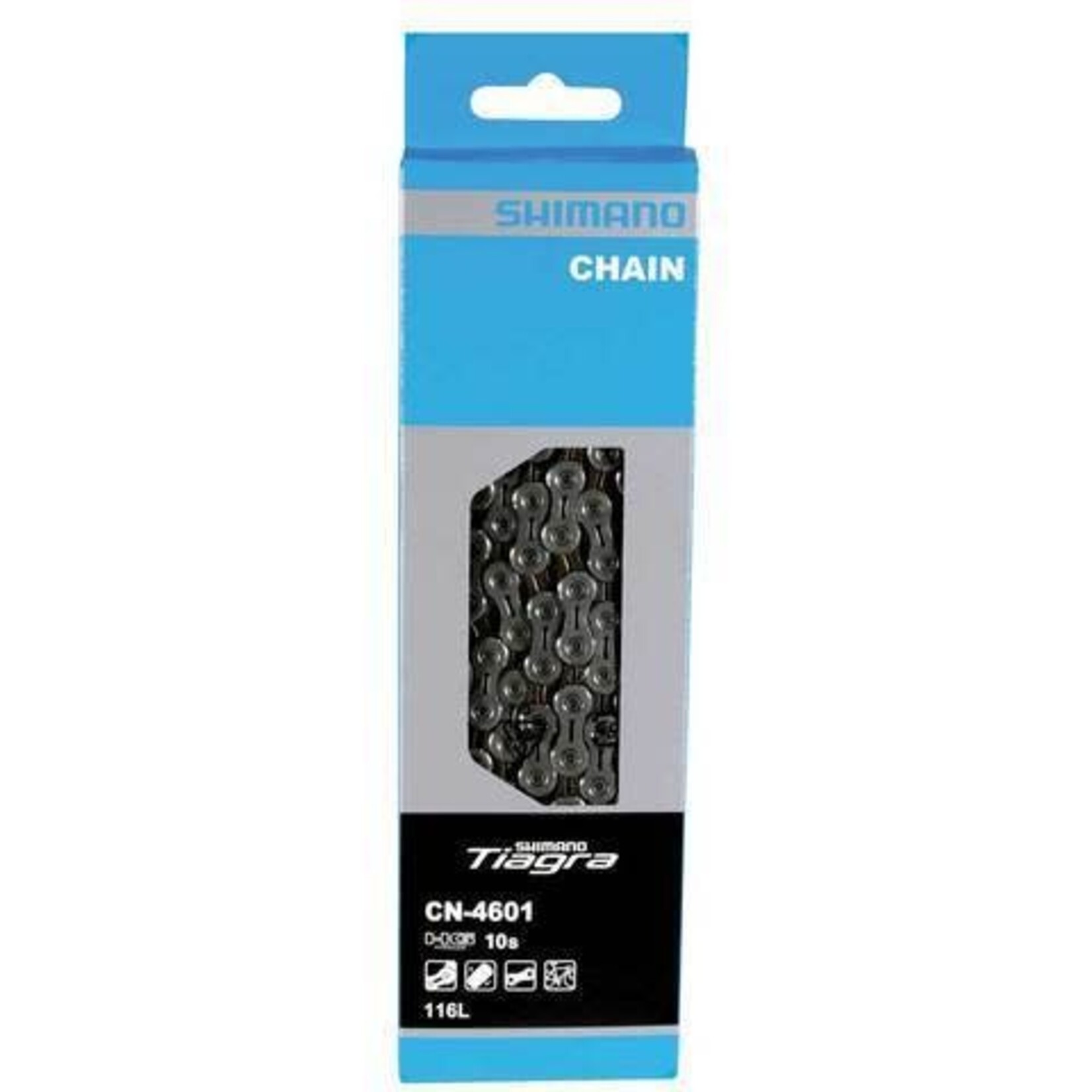 Shimano BICYCLE CHAIN, CN-4601, TIAGRA, FOR 10-SPEED, 116 LINKS, CONNECT PIN X 1