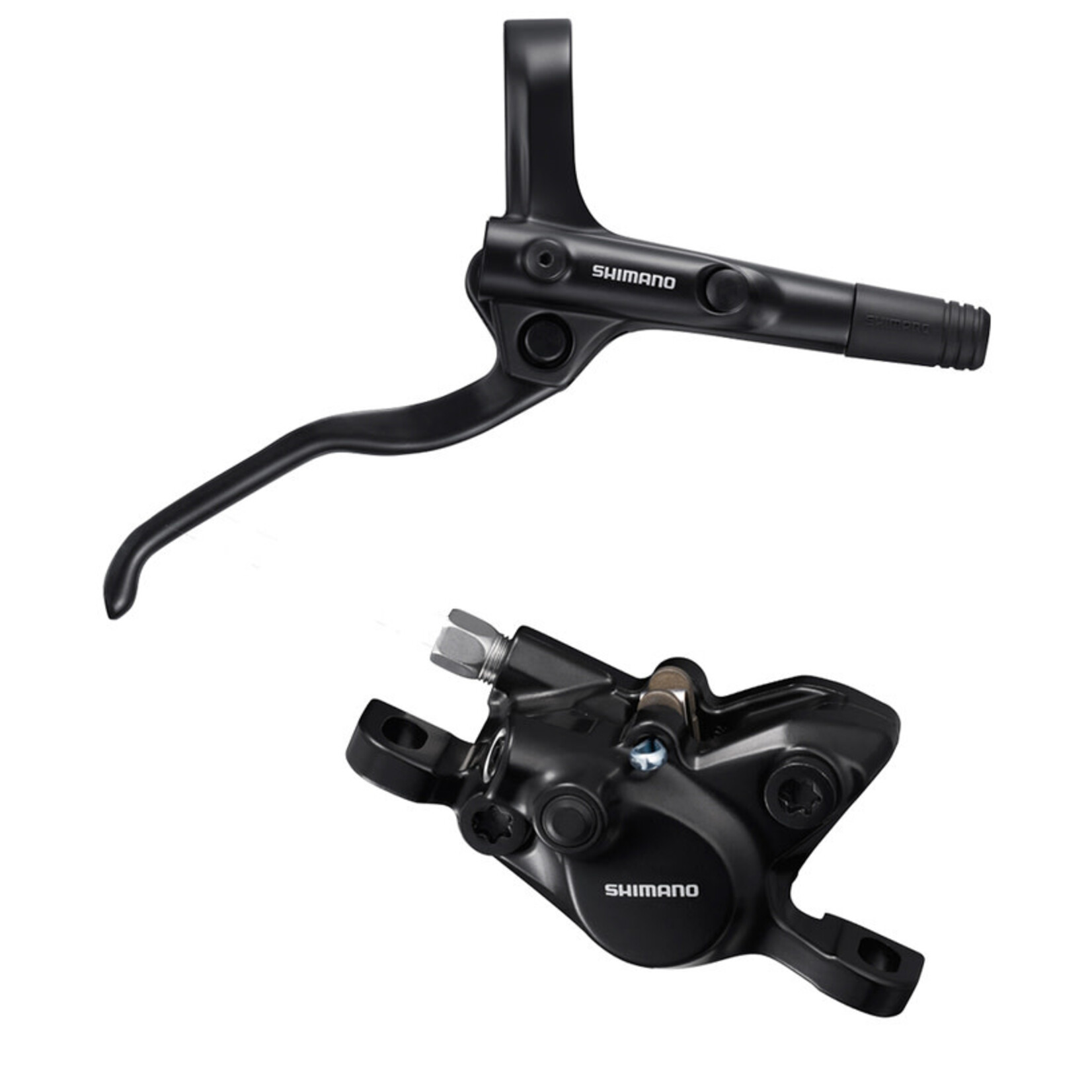 Shimano DISC BRAKE ASSEMBLED SET, BL-MT200(R), BR-MT200(R), BLACK, W/O ADAPTER, RESIN PAD (W/O FIN), SM-BH59-SS 1700 MM BLACK