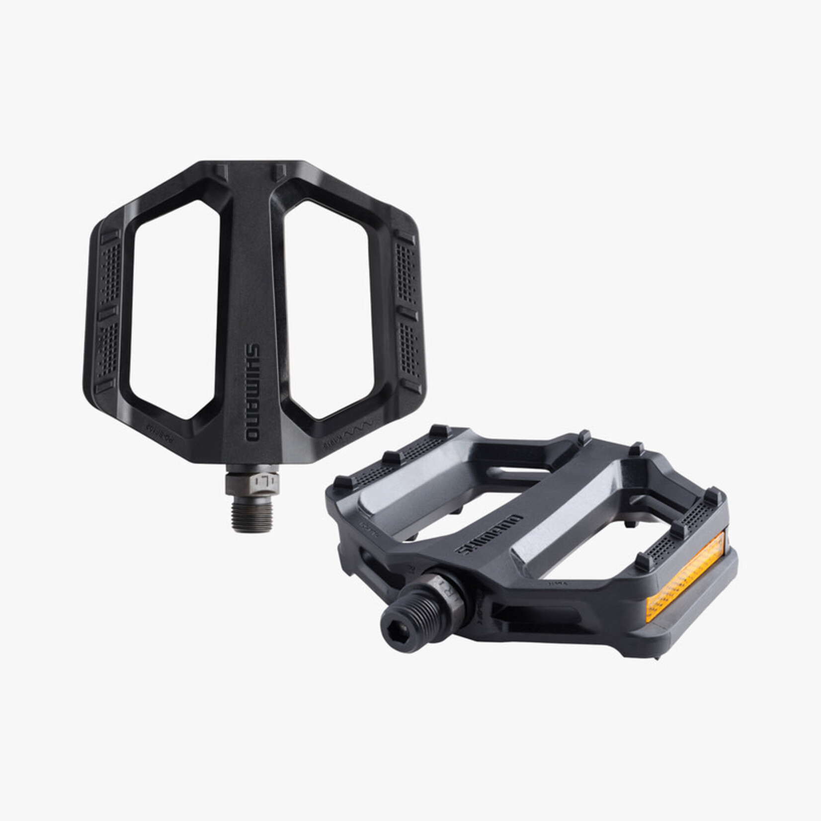 Shimano PEDAL, PD-EF102, FLAT, W/REFLECTOR, BLACK