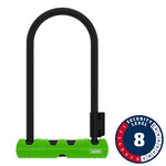 Abus Ultra 410K Mini, U-Lock, Key, 12mm, 150x180mm, 5.9''x7'', SH34, Green
