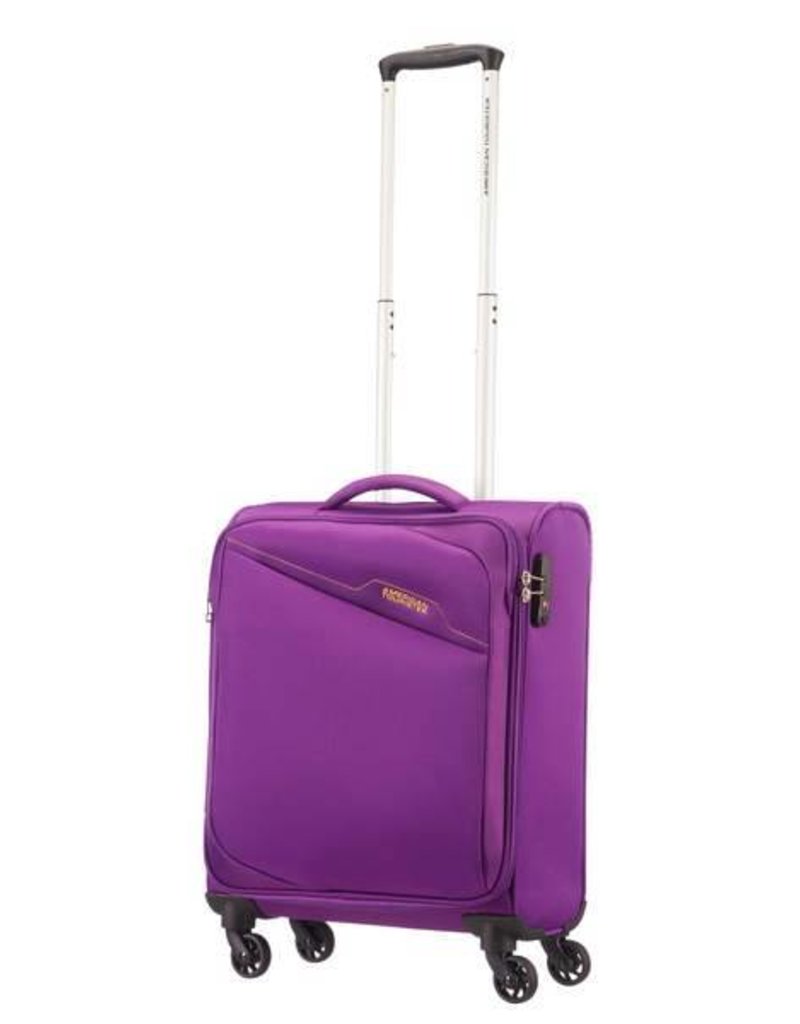 purple carry on bag