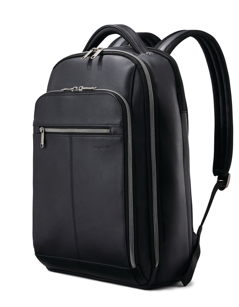 samsonite leather slim backpack