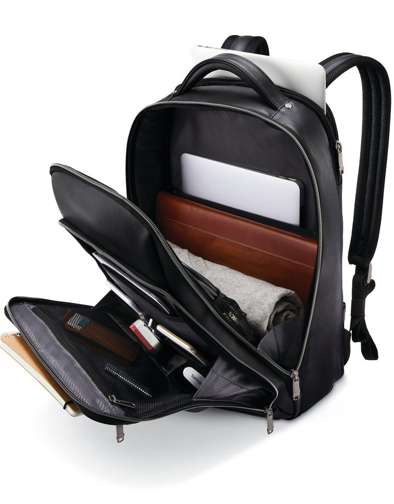 samsonite mens leather classic slim backpack