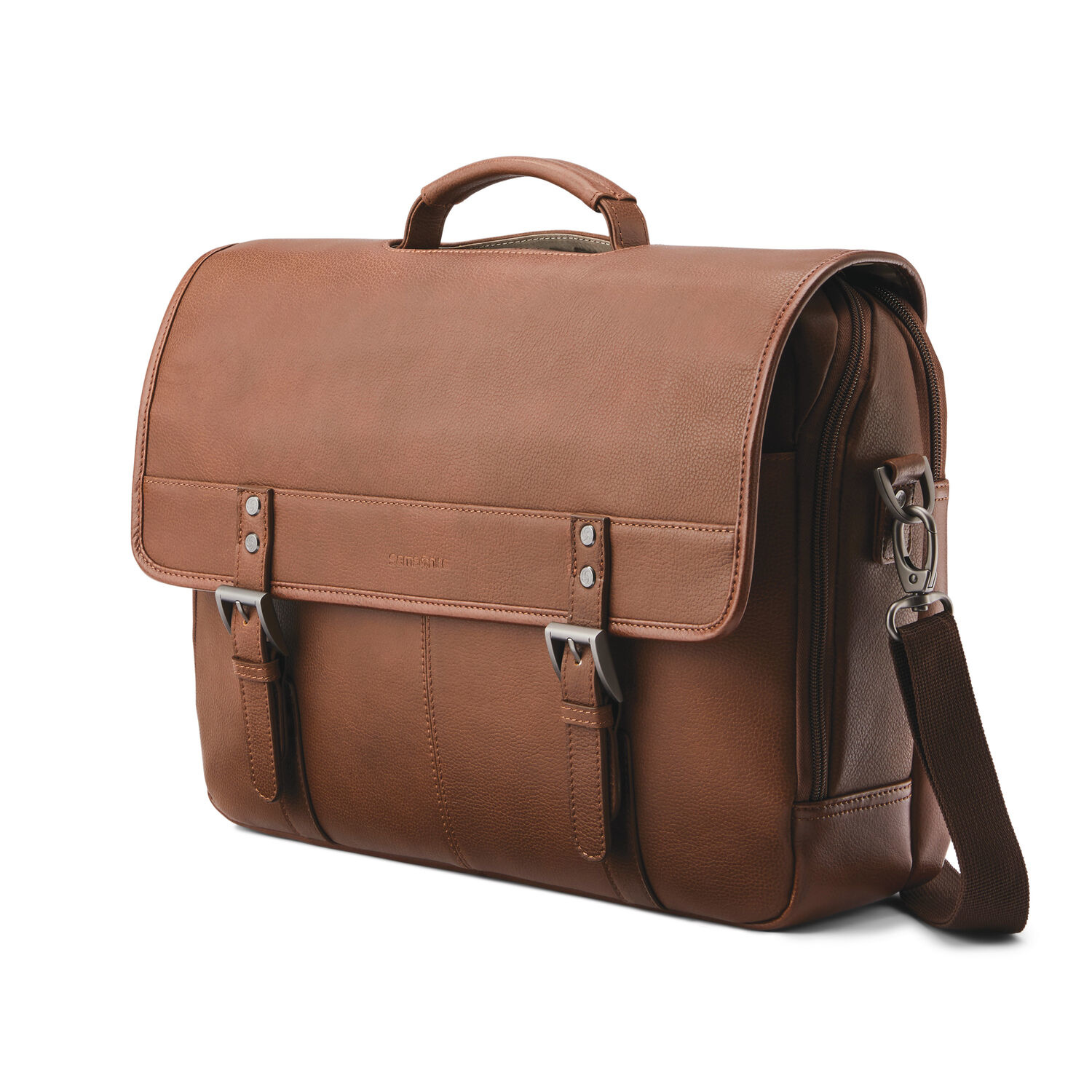 samsonite leather suitcase