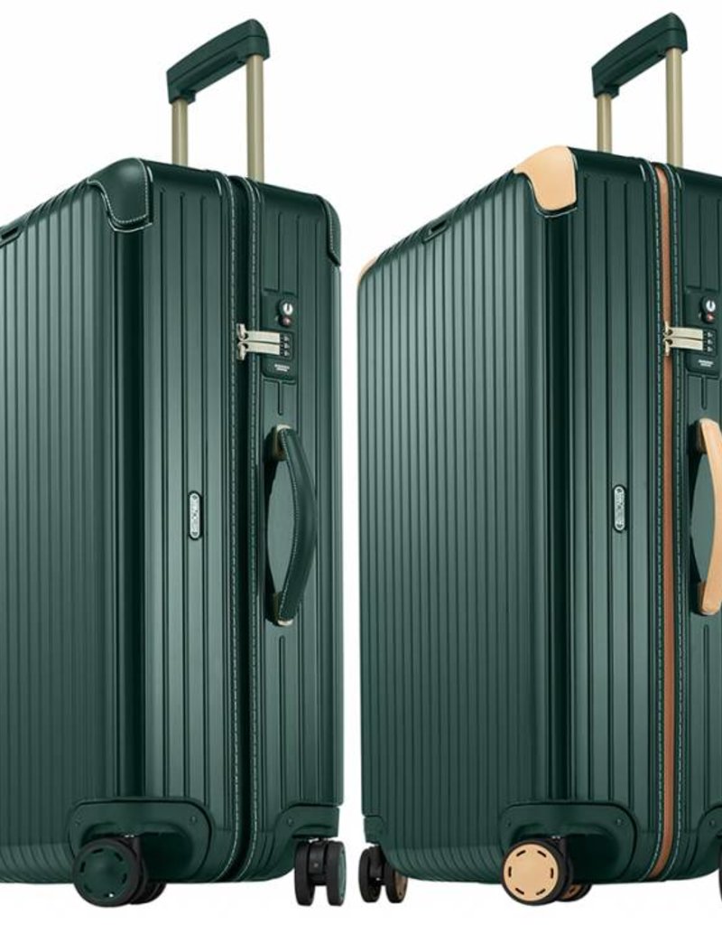 rimowa green suitcase