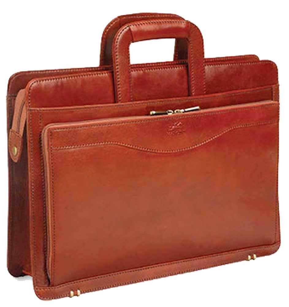 mancini leather briefcase