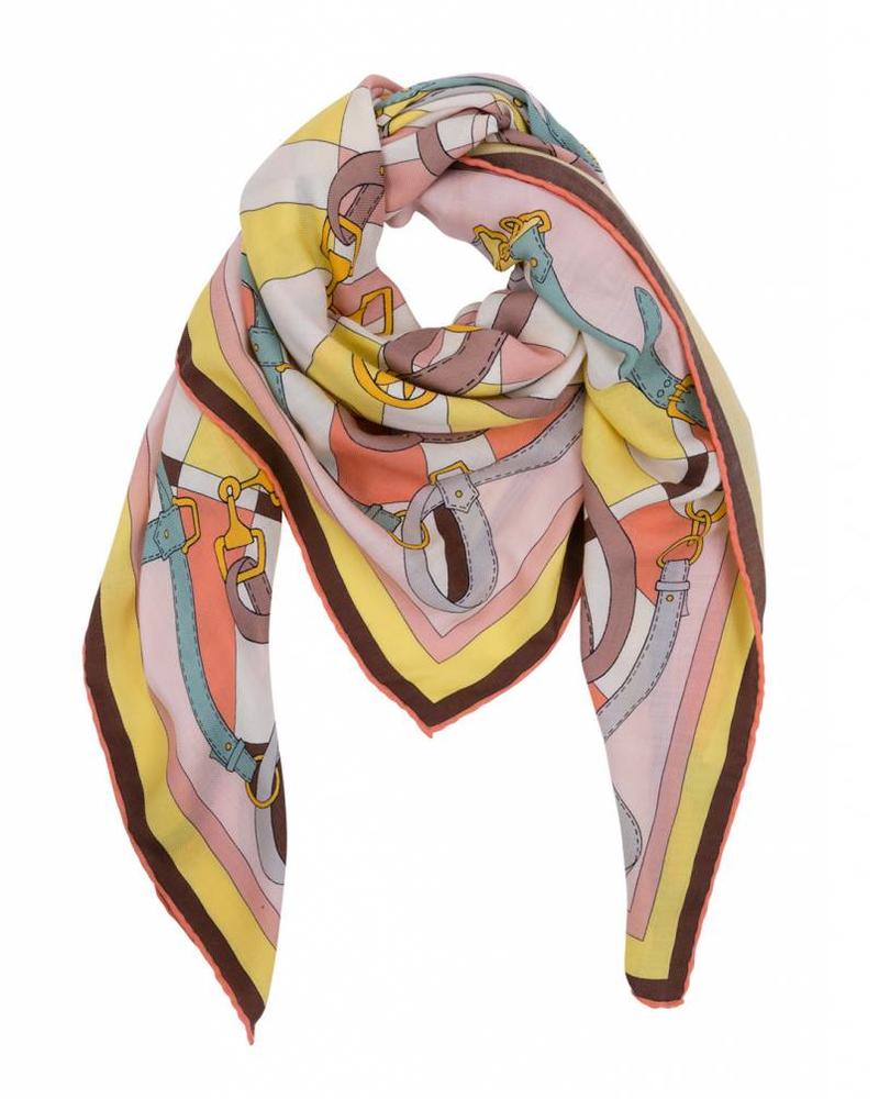 CASHMERE PRINTED SCARF: FIRENZE : MELON