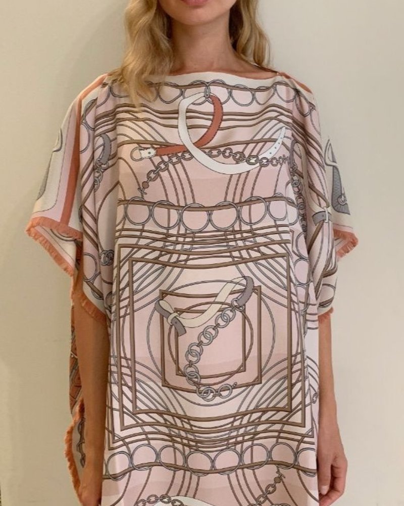 DOUBLE SILK DRESS: STIRRUPS-VENEZIA: PINK