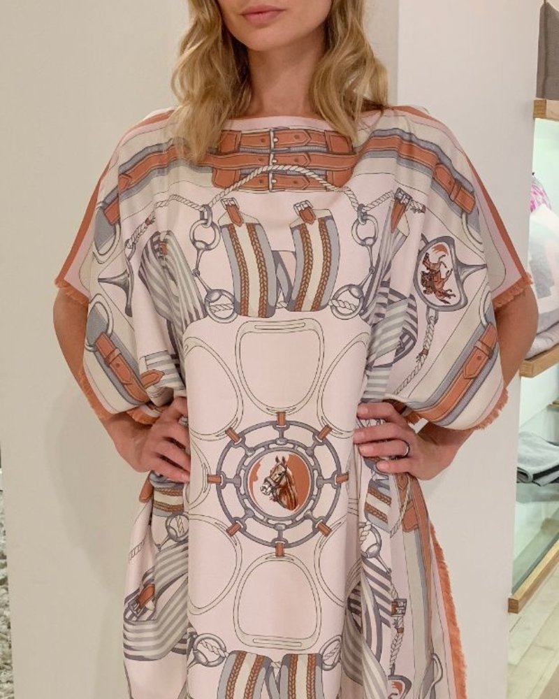 DOUBLE SILK DRESS: STIRRUPS-VENEZIA: PINK