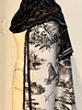 DOUBLE SILK SCARF:  LEOPARD-SAFARI: BLACK