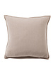 HENRY CASHMERE BLEND HERRINGBONE PILLOW: 21" X 21'': TAUPE-IVORY