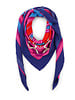 PRINTED CASHMERE SCARF: STIRRUPS: TWILIGHT BLUE